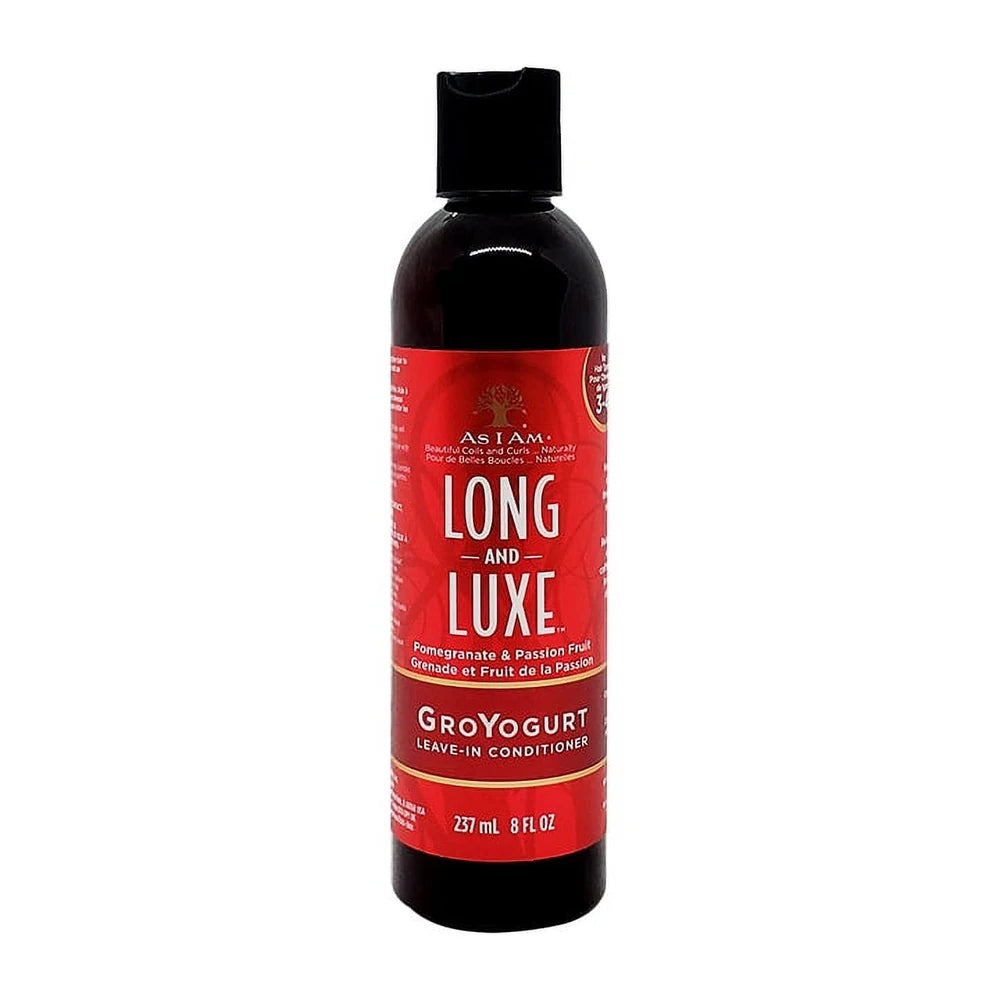 AS I AM Long & Luxe Pomegranate & Passion Fruit GroYogurt Leave-In Conditioner 8 8 Fl. Oz (Pack of 6)