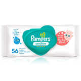 Pampers Sensitive Wipes For Gentle Cleaning 56Ct 15.84Oz (Pack of 8)