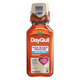 Vicks Dayquil High Blood Pressure Cold and Flu Relief Liquid Medicine 8Oz (Pack of 12)