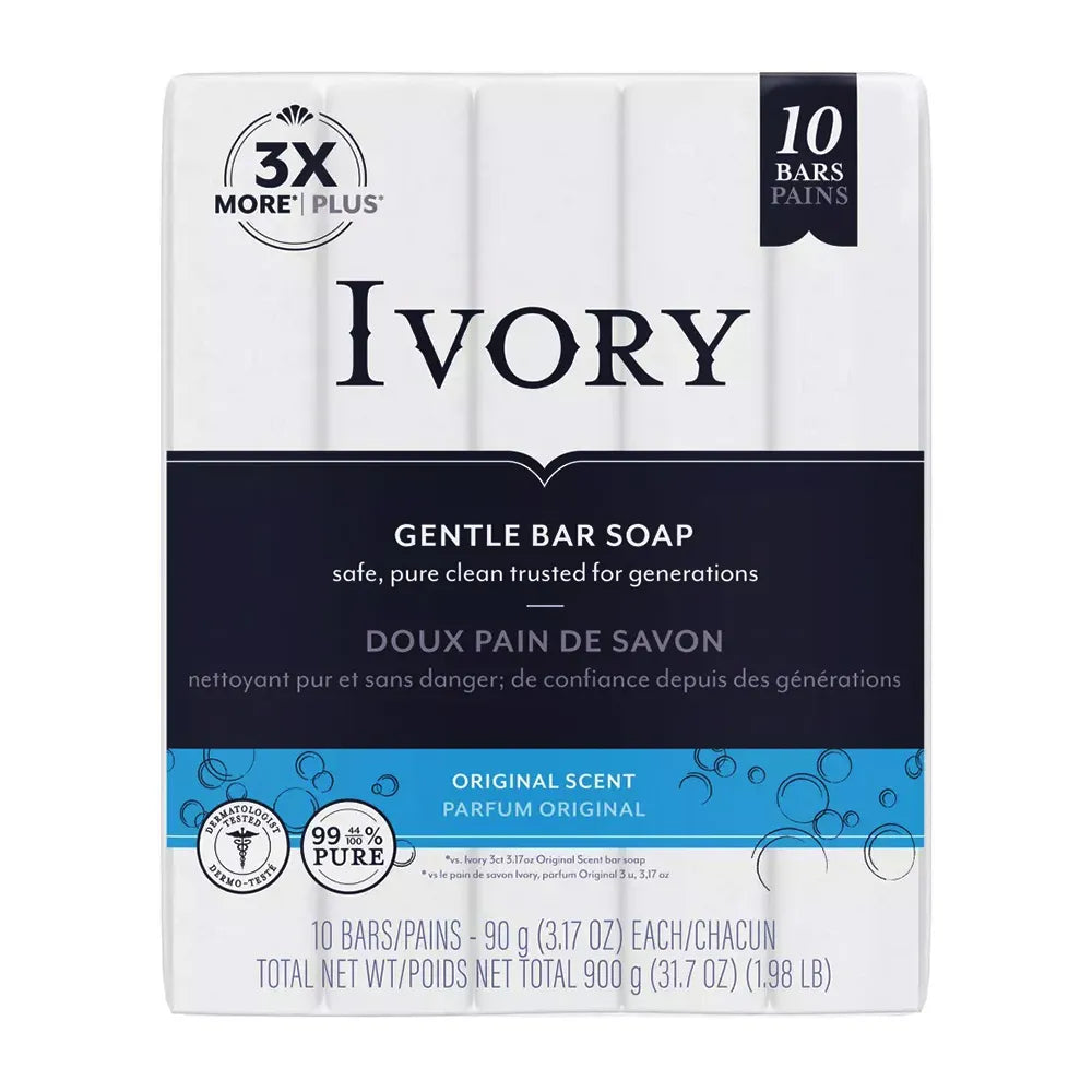Ivory Bath Bar Soap Simple Ivory 3.17Oz (Pack of 8)