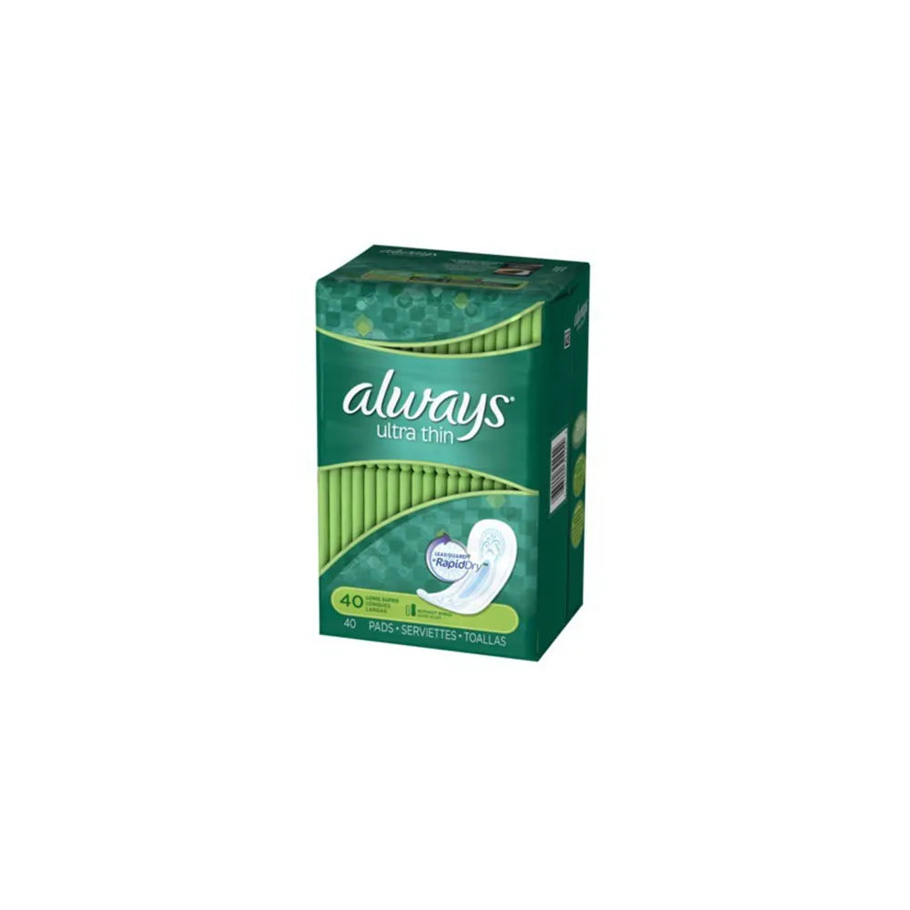 Always Thin Ultra Quilt Long Super Maxi Pads40 Ea 25.92Oz (Pack of 3)