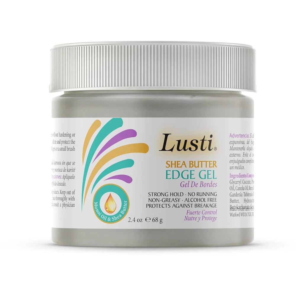Lusti Shea Butter Edge Gel 2.4 fl oz - Strong Hold - No Running Non-Greasy - 2.4 Fl. Oz (Pack of 24)