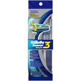 Gillette Sensor 3 Simple Disposable Razors 0.64Oz (Pack of 48)