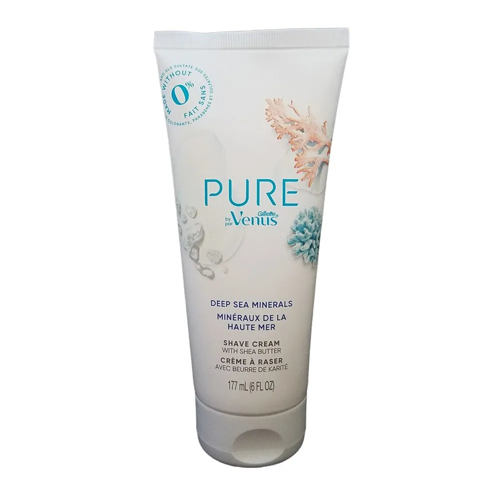 Gillette Venus Pure Shaving Cream Deep Sea Minerals 6Oz (Pack of 6)