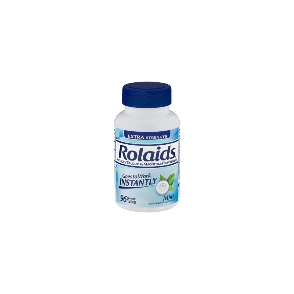 Rolaids Extra Strength Antacid Chewable Tablets Mint 0.55Oz (Pack Of 24)