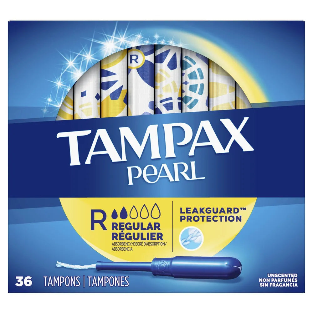 Tampax Pearl Regular Absorbency Tampons Unscented36 Ea 6.66Oz(Pack of 12)