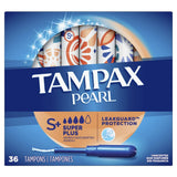 Tampax Pearl Super Plus Unscented Plastic Tampons 10.4Oz (Pack of 12)