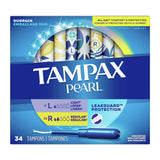 Tampax Pearl Tampons Duo Pack Light And Regular Absorbency Unscented 7.2Oz (Pack of 6)