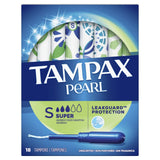 Tampax Pearl Tampons With Plastic Applicator Super Absorbency Unscented 18Ea 4.66Oz (Pack of 12)