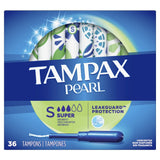 Tampax Pearl With Plastic Super Absorbency Tampons Applicator Unscented36 Ea 9.97Oz (Pack of 12)