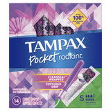 Tampax Pocket Radiant Super Absorbency Compact Tampons (Pack of 18)