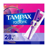 Tampax Radiant Tampons Light Absorbency Unscented 9.07Oz (Pack of 6)