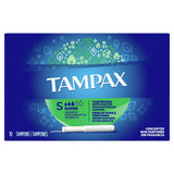 Tampax Tampons With Flushable Applicator Super Absorbancy10 Each 7.2Oz (Pack of 48)
