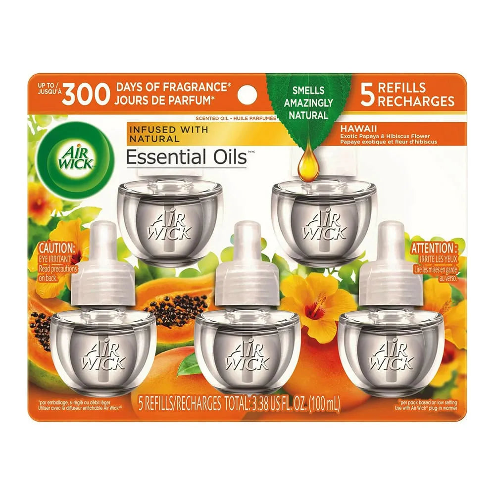Air Wick Plug in Scented Oil Refill Hawaii 3.38Oz (Pack of 5)