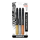 Zebra Metallic Brush Pen Set 0.64Oz (Pack of 48)