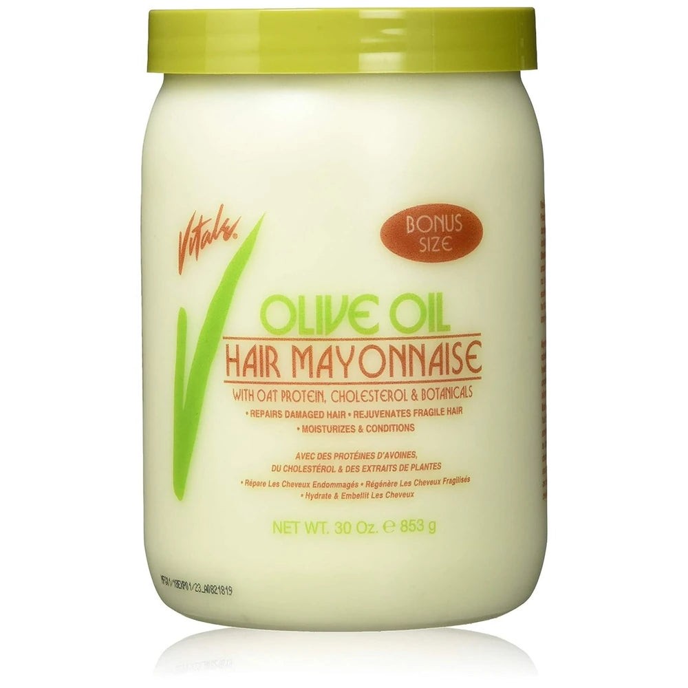 Vitale Olive Oil Hair Mayonnaise 30oz with Oat & Egg Protein and Vitamins - Good 30 Oz (Pack of 12)