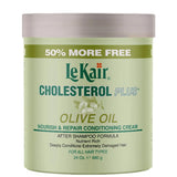 LeKair Cholesterol Plus Olive Oil Nourish And Repair Conditioning Cream 24 Oz 24 Oz (Pack of 6)
