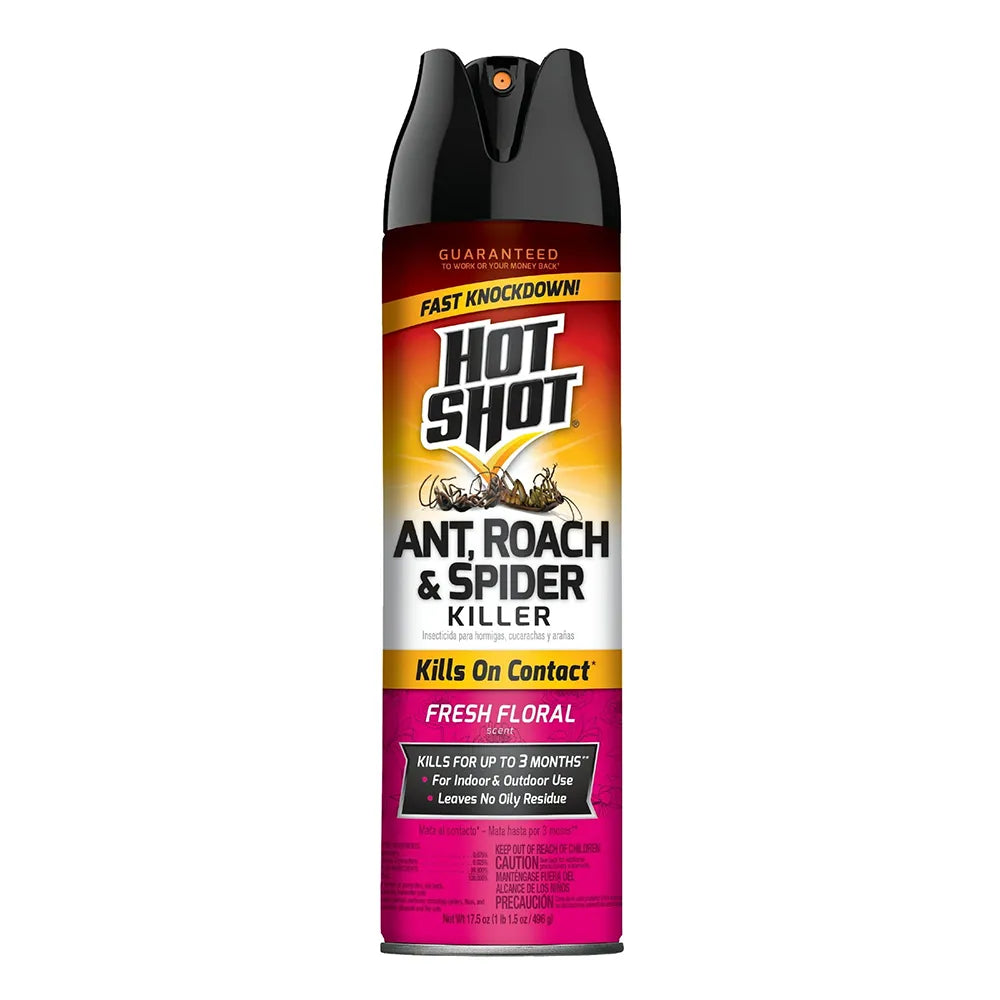 Hot Shot Ant & Roach Plus Germ Killer Fresh Floral Scent 17.5Oz (Pack of 12)