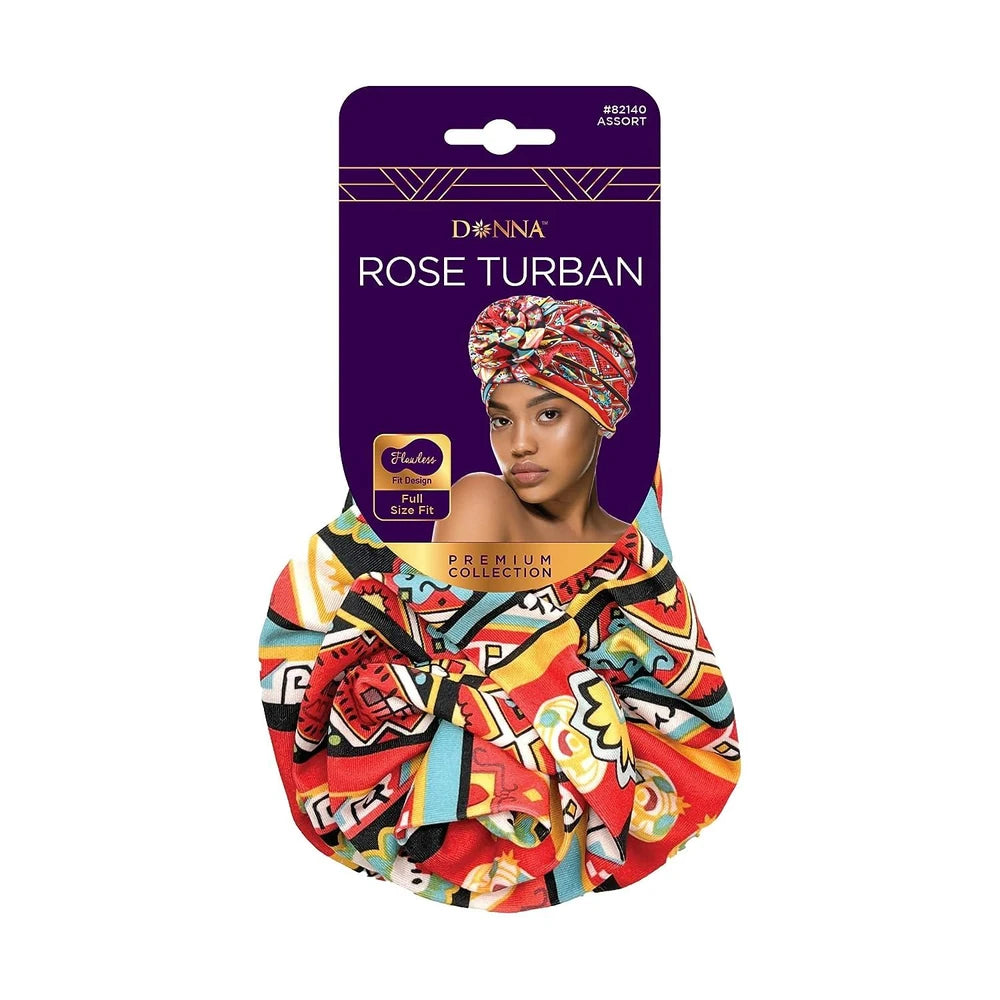 Donna Full Size Fit Rose Turban nan (Pack of 48)