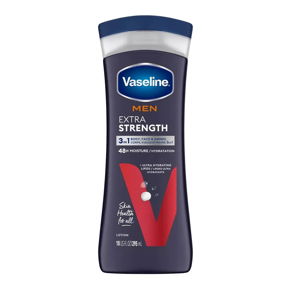 Vaseline Men Extra Strength Body And Face Lotion 10Oz (Pack of 6)