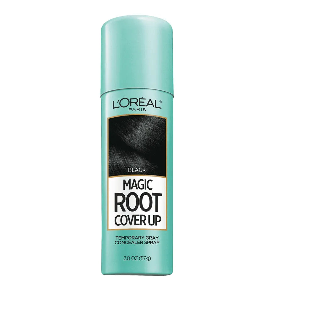 Loreal Paris Root Cover Up Dye Temporary Gray Concealer Spray Black 2Oz (Pack of 12)