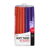 Donna Soft Twist Roller 10 Inch Long 7918 Purple and Orange Packaging May Vary nan (Pack of 12)