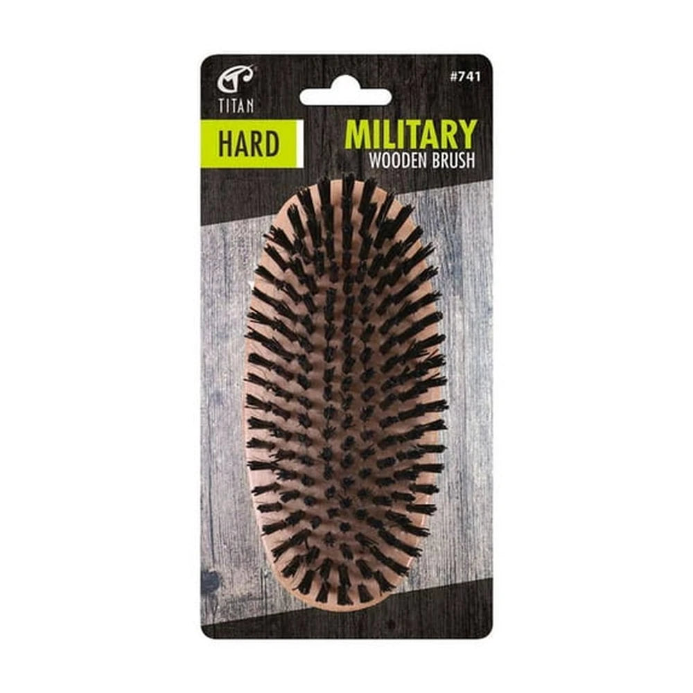 Titan Military Brush Hard Bristle Natural Silk 1 Ea nan (Pack of 24)