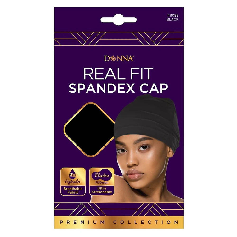 Donna - Premium Collection - Real Fit Spandex Cap - Black nan (Pack of 48)