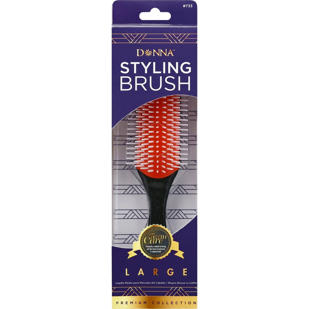 Donna Collection Large Styling Hair Brush Black 1 Ea nan (Pack of 6)