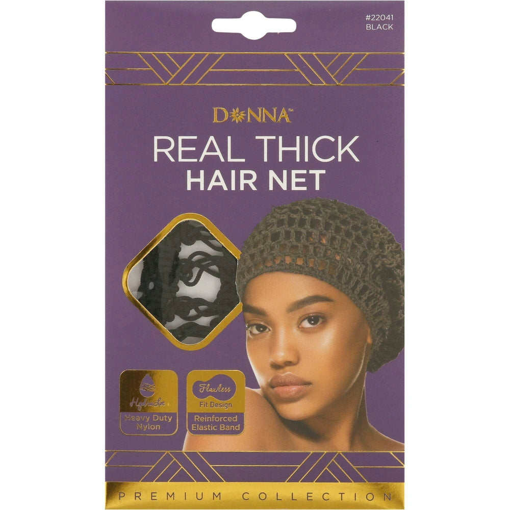 Donna Collection Titan Thick Hair Net Black 1 Ea nan (Pack of 48)