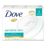 Dove Sensitive Skin Beauty Bar Unscented 3 Ea 3.17Oz (Pack of 12)