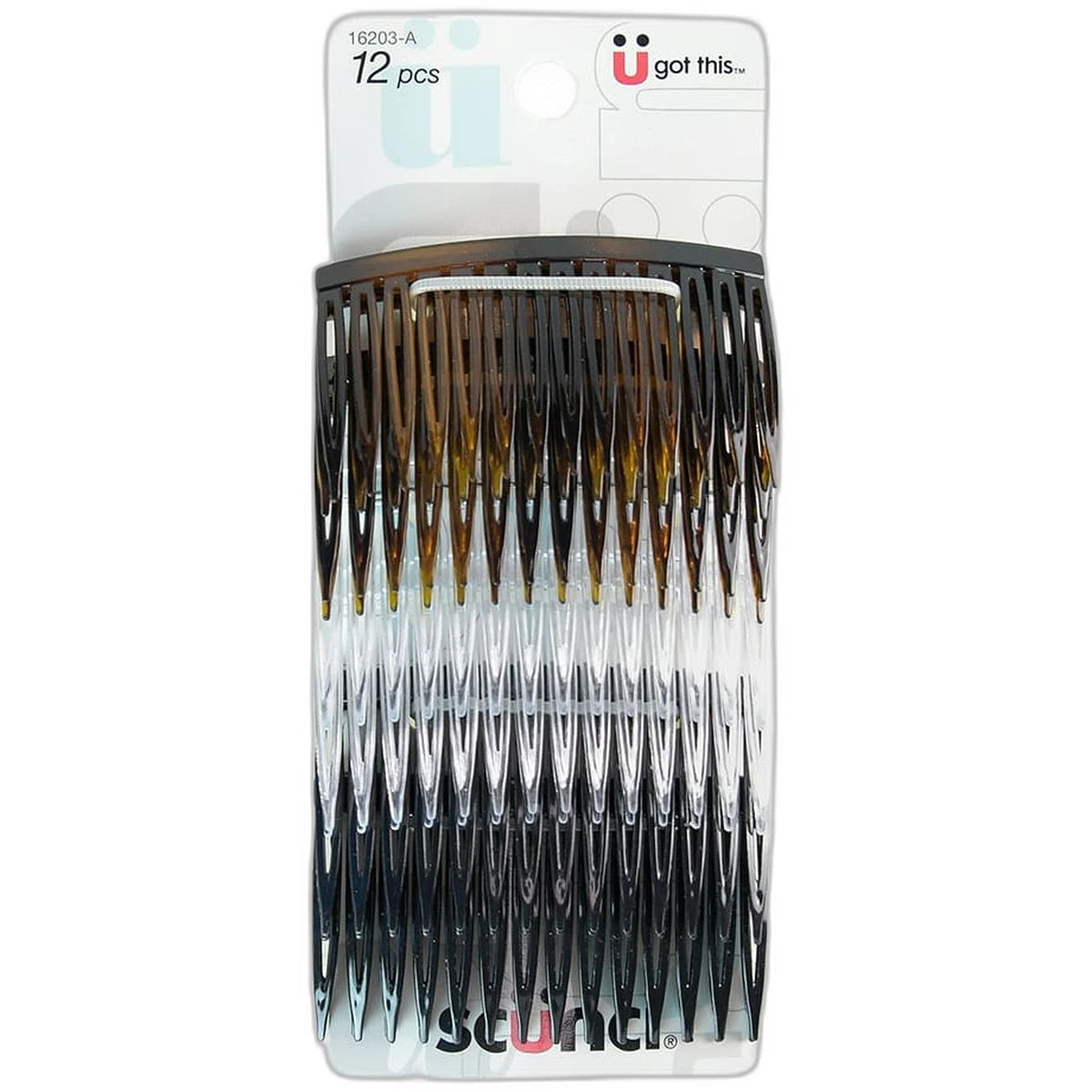 Scunci Effortless Beauty Side Hair Combs Assorted 4.64Oz (Pack of 48)