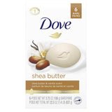 Dove Shea Butter Gentle Skin Bar Soap 6 Ea 3.75Oz (Pack of 12)