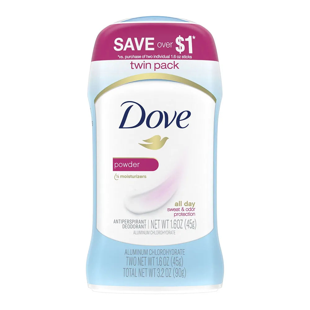 Dove Womens Antiperspirant Deodorant Powder Twin Pack 2.6Oz (Pack Of 6)