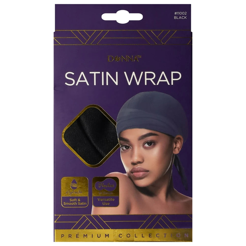 Donna Premium Collection Black Satin Wrap 1 ea nan (Pack of 48)