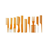 Donna Collection Smooth Finish Styling Combs Tan 10 Ea nan (Pack of 24)
