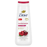 Dove Revitalizante Long Lasting Gentle Womens Body Wash Cherry and Chia Milk 20Oz (Pack of 4)