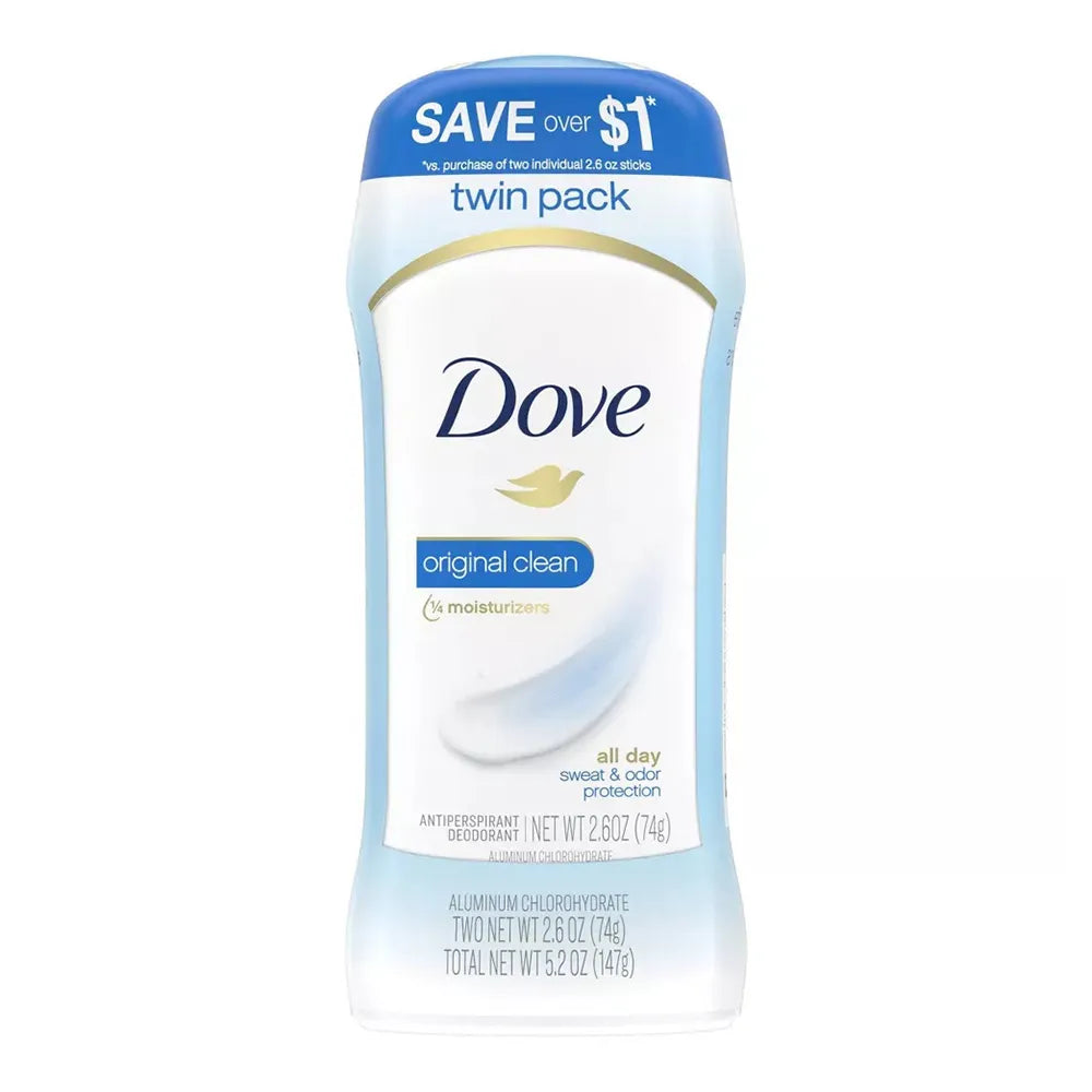 Dove Original Clean Antiperspirant Deodorant Twin Pack 2.6Oz (Pack Of 6)