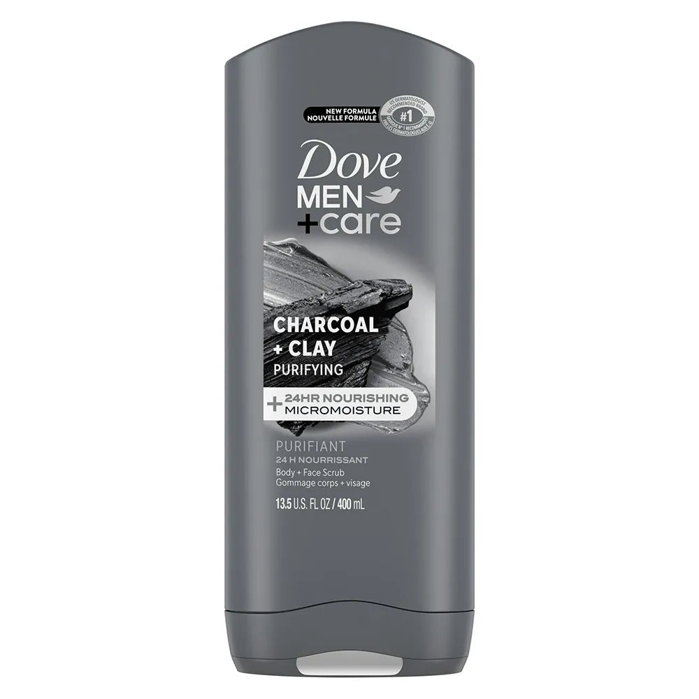 Dove Men+Care Elements Body Wash Charcoal And Clay 13.5Oz (Pack of 6)