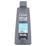 Dove Men And Care Clean Comfort Body and Face Wash 3Oz (Pack of 24)