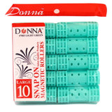 Donna Salon Quality Snap on Plastic Magnetic Hair Rollers (Large - 7/8 ) nan (Pack of 72)