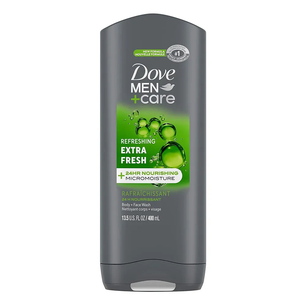 Dove Men Plus Care Body And Face Wash Extra Fresh13.5Oz (Pack of 6)