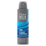 Dove Men Plus Care Clean Comfort 72-Hour Antiperspirant Deodorant Dry Spray 3.8Oz (Pack of 12)