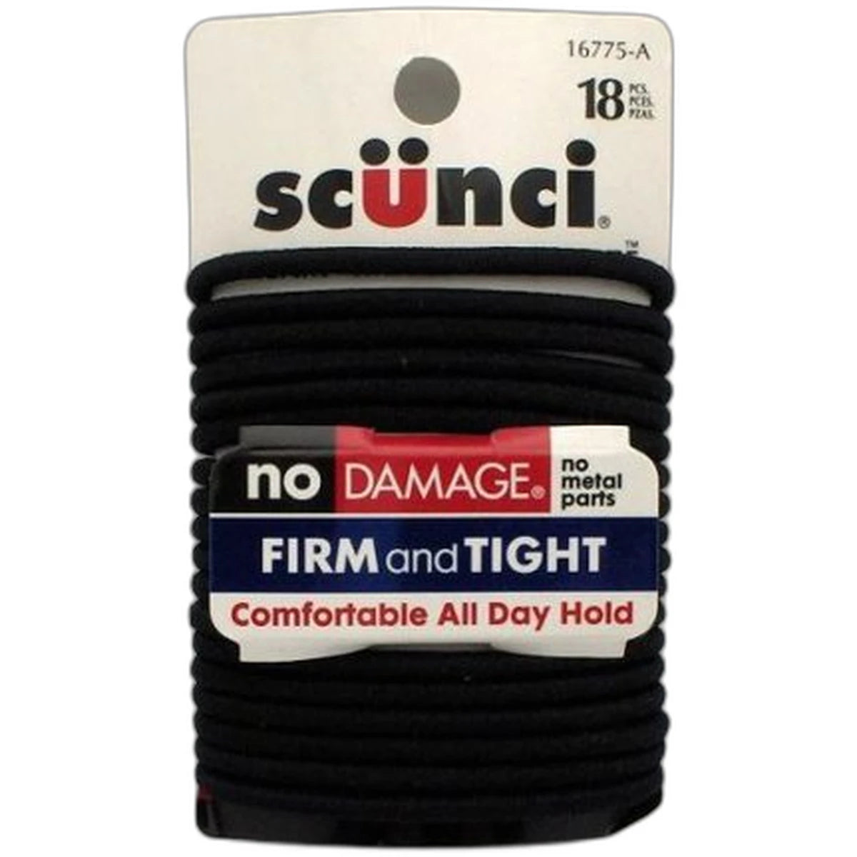Scunci No Damage Medium-Hold Elastic Hair Bands Medium 0.92Oz (Pack of 48)