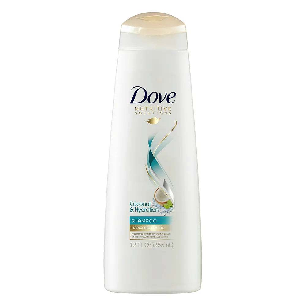 Dove Coconut & Hydration Oil Blend Shampoo for Dry Hair 12Oz (Pack of 6)