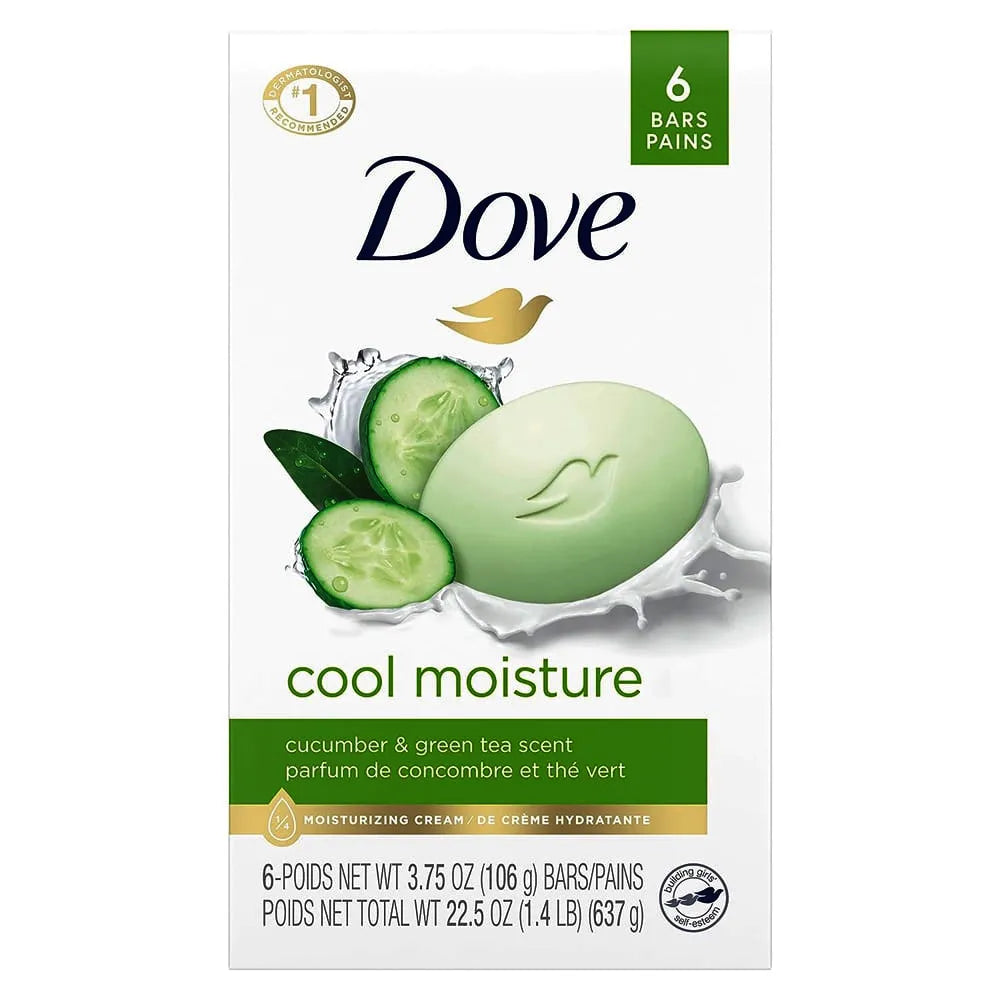 Dove Go Fresh Cool Moisture Beauty Bath Bar 6 Ea 3.75Oz (Pack of 12)