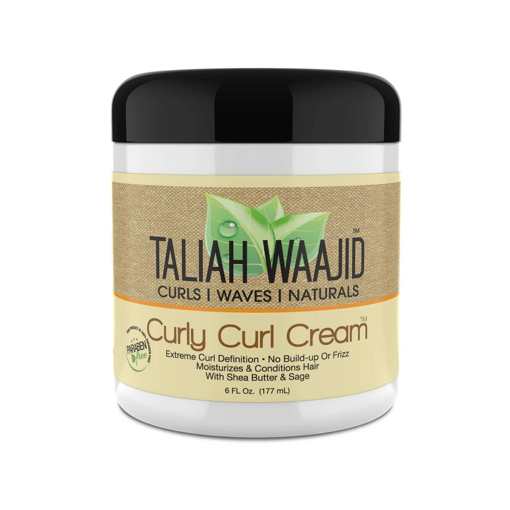 Taliah Waajid Curls  Waves & Naturals Frizz Control Hair Styling Cream with Aqua 6 Fl. Oz (Pack of 6)