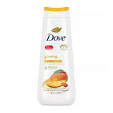 Dove Glowing Mango Butter and Almond Butter Body Wash 20Oz (Pack of 4)