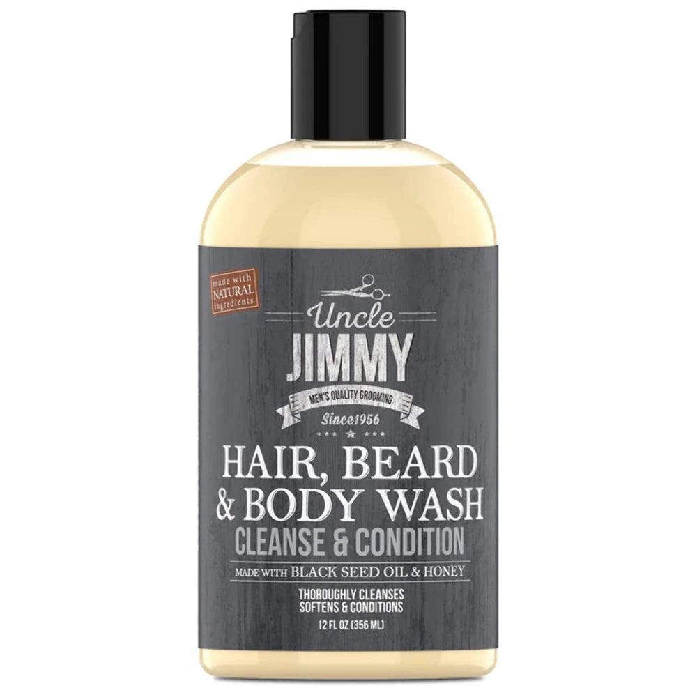 Uncle Jimmy Hair  Beard & Body Wash 12 oz 12 Fl. Oz (Pack of 6)