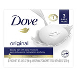 Dove Beauty Bar Gentle Skin Cleanser Original Made With 1/4 Moisturizing Cream 3 Ea 3.17Oz (Pack of 12)